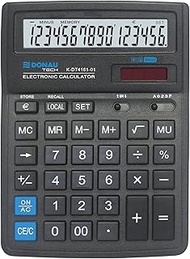 DONAU TECH/K-DT4161-01 Desktop Calculator 16-Digit Root Function 199 x 153 x 31 mm Colour: Black/Cal