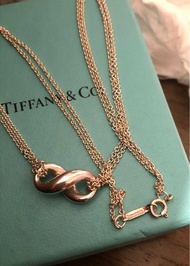 Tiffany Infinity Double Chain Silver Necklace