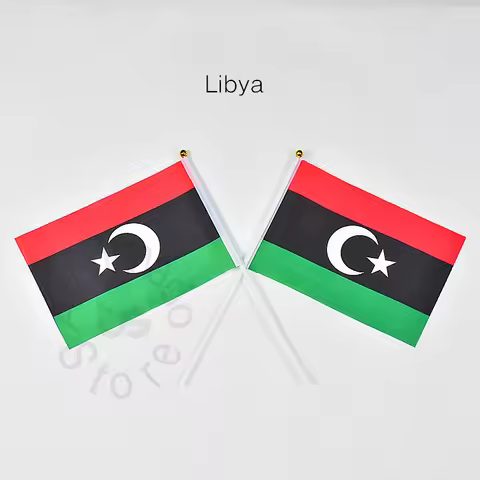 Libya 14*21 cm flag Banner 10pieces meet Parade party Hand waving Flag 10pcs/set Flag Libya