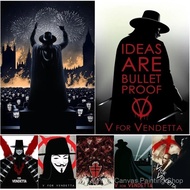 3XE8 V For Vendetta Movie Poster Printing canvas Painting Bedroom Study Studio Living Room Wall Art 