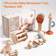 5Pcs/Set Baby Montessori Toys Wooden Percussion Instruments Set. Musical Toys for Toddlers, Kids Mus