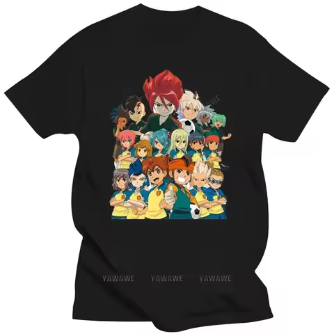 Inazuma Eleven Tee Shirt Short-Sleeved Summer White Color Inazuma Eleven Logo T Shirt Tees Top Tshir