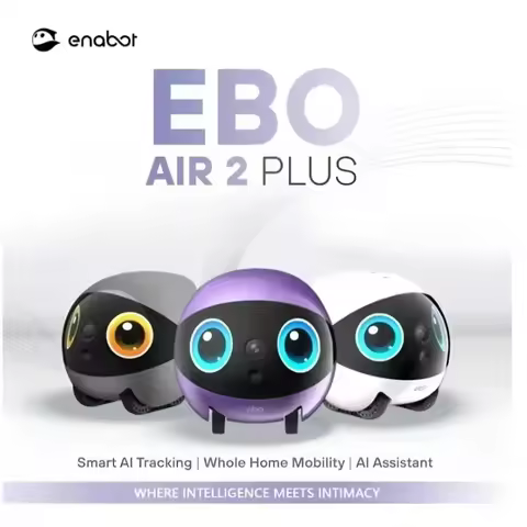 Enabot EBO AIR 2 PLUS'Intelligent,Pet,Companion,Robot.3k,Camera,Video,Call,and,AI,Artificial,Intelli