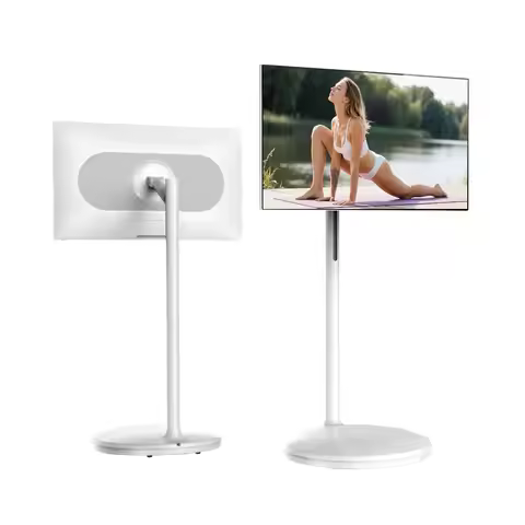 Floor Standing Portable Tv Stand Follow by Me Vertical Display Touch Screen 27 Inch Smart Tvs Mobile