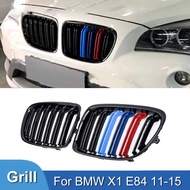 Pulleco Car Style Gloss Black Front Kidney Double Slat Grill Grille For BMW X1 E84 2010-2015 M Grill