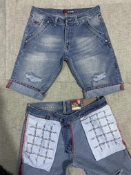 Celana Jeans Pendek Sobek Lois Biru muda Terlaris Terbaru Bahan Tebal Lembut Kwalitas Premium Celana