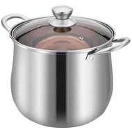 【TikTok】304Thickened Stainless Steel Couscous Pot Double Bottom Household Multi-Functional Soup Pot Induction Cooker Ste
