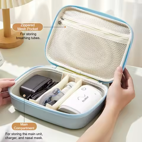 EVA Hard Shell CPAP Travel Case Shockproof Carrying Storage Bag Compatible with ResMed AirMini Organ