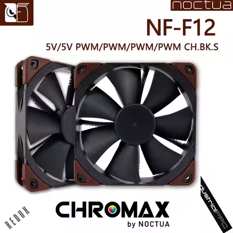 Noctua NF-F12 industrialPPC Computer Case Fan Silent 120mm PWM 12V/24V 2000/3000RPM 12cm CPU Cooling