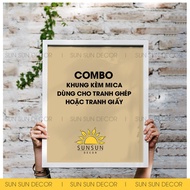 Wall picture frames with mica in many sizes, mica frames for mosaics, picture frames with mica