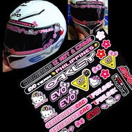 Motorcycle helmet sticker cute waterproof sunscreen full helmet modified lens sticker reflective per