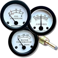 Oil Pressure Ammeter Temp Gauge Set for Johnn Deeere Tractors - Fits 50, 60, 70, 520, 530+, 620, 720