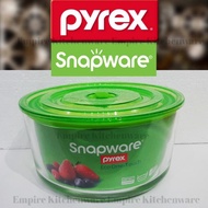 Pyrex 3.1L snapware round green cover plastic