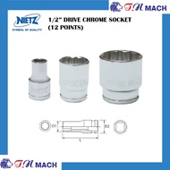 NIETZ 1/2" DRIVE CHTOME SOCKET (12 POINTS) BOX SOCKET