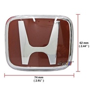 Honda Front Red Emblem 74mm x 62mm | Civic EG EK EF Accord CB CD Integra DC2 Prelude CRX del Sol Typ