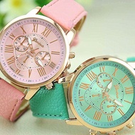 ♧Geneva Celine Leather Wrist Watch