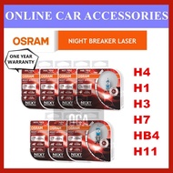 (1 Year Warranty)Original Osram Night Breaker Laser + 150% / 220% Brighter Bulb - H1 H4 H7 H3 H11 HB