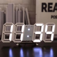 Gratis Ongkir - Jam Dinding Digital LED 3D Bentuk Angka Modern Minimalis / Jam Meja LED 3D