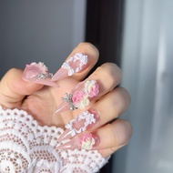 Handmade Nail Stickers Fake Nails [86#烂莲】
