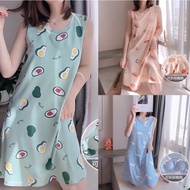 Cartoon Sando Dress For Women Pajama Duster Sleepwear Dress M-3XlIn stock