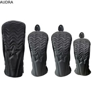 AUDRA Golf Wood Cover, PU Leather Waterproof Golf Headcover, Golf Accessories Dustfroof 2 Color Hybr