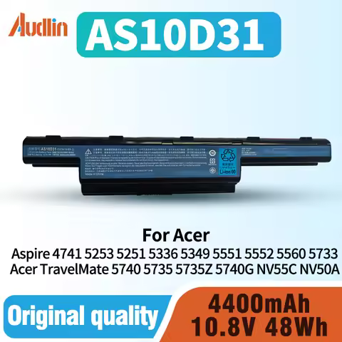 Battery for Acer AS10D31 AS10D51 Acer Aspire 4741 5253 5251 5336 5349 5551 5552 5560 5733 Acer Trave