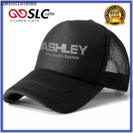 Ashley Audio Trucker Net Hat - Ashley Pro Audio System Hat Silver Logo Motif Distro Quality Many Col