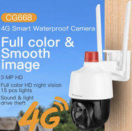 ใหม่ V star cam CG668 ใส่ซิม 4G ความละเอียด 3.0MP(1296P) กล้องวงจรปิดไร้สาย Outdoor ภาพสี AI มีสัญญา