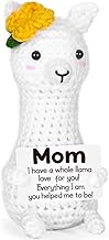 NEVERNERVE Mom Gifts from Daughter Son Kids, Funny Mothers Day Easter Birthday Positive Llama Gifts 