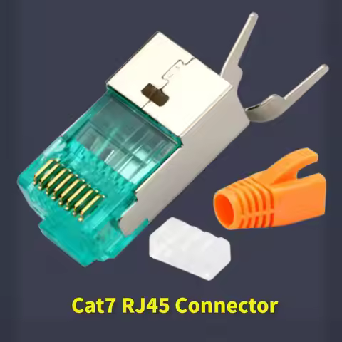 RJ45 Connector CAT7 Ethernet Plug RJ 45 Connectors 50U 8P8C Shield Cat 7 Network Conector 1.5mm Wire
