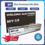KISWEL MY-18 E7018 WELDING ELECTRODE HIGH TENSIL - 2.6MM (5KGS) KOREA BRAND #E7018