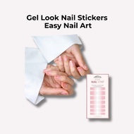 [LC Nail] Transparent Syrup Nail Stickers | Gradient Gel Look | 2 Sheets Set | Easy Peel Self Nail A
