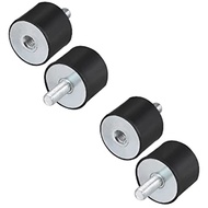 (LAAX) 4Pcs M8 Thread with Studs 40mm x 30mm Cylindrical Shock Absorber Rubber Mounts Vibration Isol