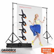 TaffSTUDIO Backdrop Stand Background Bracket 3M Foto Studio Besi Tiang Penyangga Dekorasi Bunga Yout