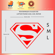 [D1] Superman Reflective Sticker Man of Steel DC Waterproof Stickers Kereta Car Motor Laptop Compute