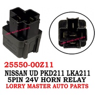 5PIN 24V HORN RELAY NISSAN UD TRUCK PKD211 LKA211 MK211 LORRY TRUCK AKSESORI 25550-00Z11