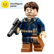 sw0790 Lego Star Wars Rogue One 75155 - Cassian Andor Dark Blue Coat Minifigure w Blaster - New