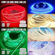 MERAH HIJAU LED STRIP LIGHTS 2835 SMD 240 LED DC 12V 5 M METER 3000K 4000K 6500K RED GREEN biru / ST