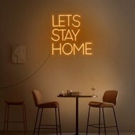 Let's Stay Home | LED霓虹燈 | 發光字 | 禮物 | 可調光