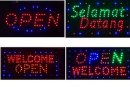 LED SIGN BOARD - OPEN/OPEN & CLOSE / SELAMAT DATANG/ OPEN & WELCOME / OPEN & CLOSE/ TOILET