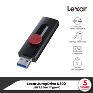 Lexar JumpDrive Dual Drive D300 256GB USB 3.2 Gen 1 Type-C (แฟลชไดรฟ์ทูอินวัน) Android PC Mac (LJDD3