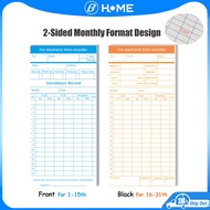 【5 Bags】 English Timecard for Bundy Clock Employee Attendance Time Card Paper DTR Daily Time Record