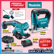 MAKITA 12Vmax CXT Cordless RAYA Combo Set ( JV101D Jig Saw / HS301D Circular Saw )