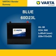60D23L | VARTA BLUE CAR BATTERY |  MAZDA TOYOTA MITSUBISHI PROTON SUBARU HYUNDAI KIA | [INSTALLATION