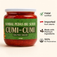 Sambal Pedas Ibu Surdi Premium Indonesia 200g |Cumi-Cumi | Real Sotong | Ready to Eat
