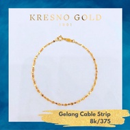 UBS 8K gold cable strip bracelet