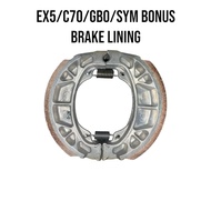 EX5 GBO C70 SYM BONUS BRAKE LINING LINING BRAKE BRAKE SHOES AAP
