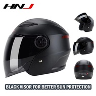 100% Original HNJ Half Helmet Motor Murah Motorcycle Topi Keledar Open Face (56-62CM) Accessories