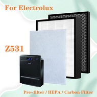 For Air Purifier Electrolux Z531 Air Filter Replacement Activated Carbon Filter and HEPA Filter