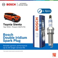 Bosch Double Iridium Spark Plug for Toyota Sienta (2016 - 2019) 4 Pc Set VR8SII33X